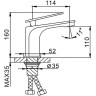Смеситель для раковины FRAP H58 F1058 белый/хром
