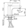 Смеситель для раковины FRAP H64 F1064 Хром
