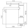 Смеситель для раковины FRAP H67-6 F1067-6 Черный матовый