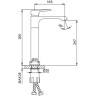 Смеситель для раковины FRAP H71-9 F1071-29 Оружейная сталь