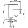 Смеситель для раковины FRAP H73 F1073 Хром