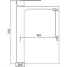 Смеситель для раковины FRAP H806-6 F10806-26 высокий черный