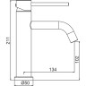 Смеситель для раковины FRAP H807-6 F10807-6 чёрный