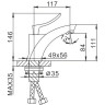 Смеситель для раковины FRAP H81 F1081 Хром