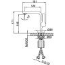 Смеситель для раковины FRAP H88 F1088-9