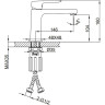 Смеситель для раковины FRAP H89 F1089-6