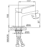 Смеситель для раковины FRAP F1062-9 оружейная сталь
