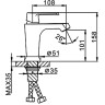 Смеситель для умывальника FRAP F1031 белый/хром
