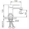 Смеситель для умывальника FRAP F1041 белый/хром