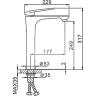 Смеситель для умывальника FRAP F1052-54 белый/хром