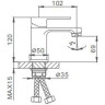 Смеситель для умывальника FRAP F1042 черный/хром