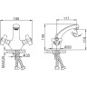 Смеситель для умывальника FRAP F1024 хром