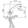 Смеситель для умывальника FRAP F1025 хром