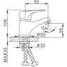 Смеситель для умывальника FRAP F1037 хром