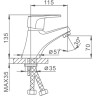 Смеситель для умывальника FRAP F1050 хром