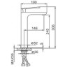 Смеситель для умывальника FRAP F1052-55 хром