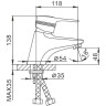 Смеситель для умывальника FRAP F1056 хром