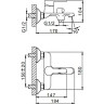 Смеситель для ванны FRAP F3242 черный/хром Ф35
