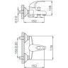 Смеситель для ванны FRAP H03 F3003 хром