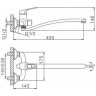 Смеситель для ванны FRAP H13-1 F2213-1 универсальный Хром матовый