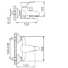 Смеситель для ванны FRAP H14 F3014-B хром Ф35