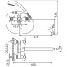 Смеситель для ванны FRAP H19 F2619-2 хром