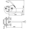 Смеситель для ванны FRAP H19 F2619-3 хром