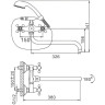 Смеситель для ванны FRAP H19 F2619 хром