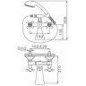 Смеситель для ванны FRAP H19 F3019 хром