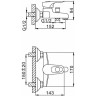 Смеситель для ванны FRAP H28 F3028-B хром Ф40)