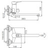 Смеситель для ванны FRAP H28 F2228 универсальный Хром