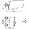 Смеситель для ванны FRAP H29 F2129-B универсальный Хром