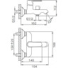 Смеситель для ванны FRAP H31 F3231 белый/хром Ф35)