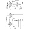 Смеситель для ванны FRAP H41 F3241 белый/хром Ф35