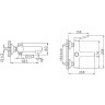 Смеситель для ванны FRAP H44-8 F3244-8 белый/хром
