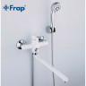 Смеситель для ванны FRAP H44-8 F2244-8 универсальный Белый Хром