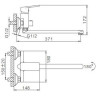 Смеситель для ванны FRAP H46 F2246 универсальный Хром
