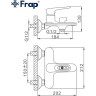 Смеситель для ванны FRAP H49-6 F3249-6 чёрный /хром)