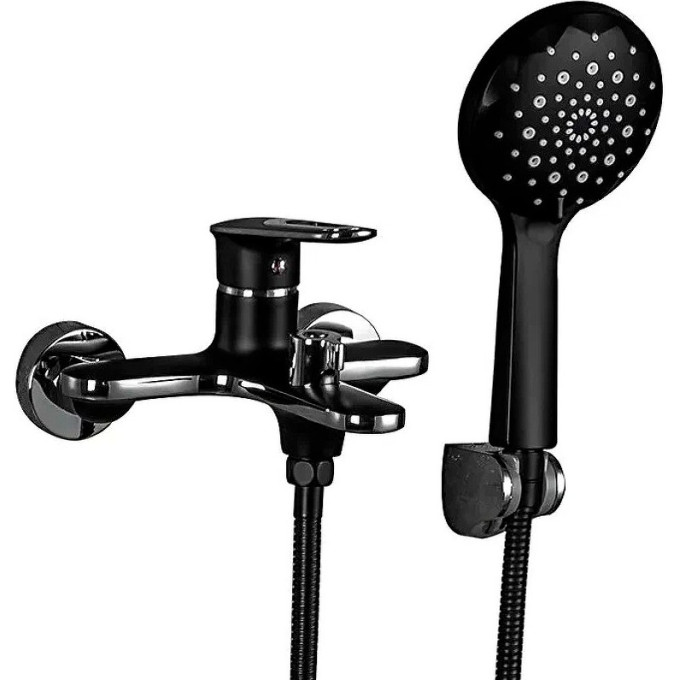 Смеситель для ванны FRAP H49-6 F3249-6 чёрный /хром)