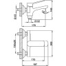 Смеситель для ванны FRAP H62 F3262 чёрный
