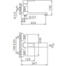 Смеситель для ванны FRAP H72 F3272 хром Ф40