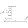Смеситель для ванны FRAP H801-6 F32801-6 чёрный