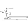 Смеситель для ванны FRAP H802 F22802 универсальный Нержавеющая сталь