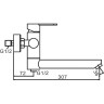 Смеситель для ванны FRAP F32801 хром