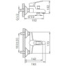 Смеситель для ванны FRAP F3013 хром Ф35