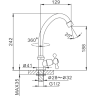 Смеситель (моно) для кухни FRAP F4108