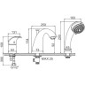 Смеситель на борт ванны FRAP H21 F1121 Хром
