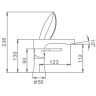 Смеситель на борт ванны FRAP H34 F1134 белый/хром на 3 отверстия белый/ хром)
