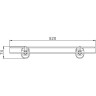 Стеклянная полка для ванной FRAP 19 F1907-1