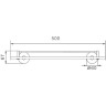 Стеклянная полка для ванной FRAP 302 F30207 чёрный